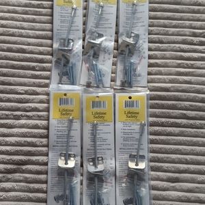 QuakeHOLD #2830 Furniture Cable, 7 in OAL, Steel Strap Lot of 6